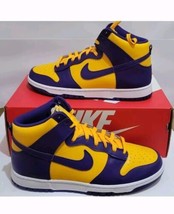 Nike Dunk High Retro DD1399-500 Purple Yellow Lakers Men&#39;s Sneaker Size 11 - $99.00