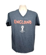 2014 England FIFA World Cup Brasil Adult Medium Gray TShirt - £15.62 GBP