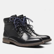 Fashion Double Shoelace Men Boots British Style Fashion Men Ankle Boots ... - £91.54 GBP