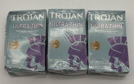 3 PK Trojan Ultra Thin Condoms 12 Packs. Exp 05/26 - $19.79