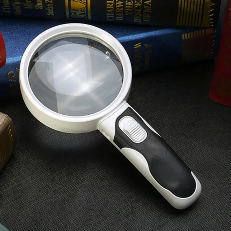 20 Times Optical Magnifying Gl With LED Lights Diameter 80mm Handheld Backlit Ma - £166.14 GBP