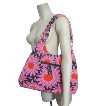 Vera Bradley Large Hobo Loves Me Daisy Shoulder Bag Pink Orange Navy Floral - £17.02 GBP