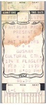 Pat Travers Ticket Stub February 2 1979 Miami Florida - £27.25 GBP