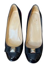 Kate Spade Women&#39;s Heels Patent Leather Round Closed Toe Wedge Black 8 - £31.02 GBP