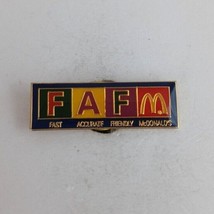 Vintage FAFM Fast Accurate Friendly McDonald&#39;s Employee Hat Pin - $10.19