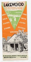 Lakewood Maine Brochure Broadway Colony 1930&#39;s Skowhegan Maine  - £30.07 GBP
