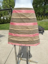 ANN TAYLOR LOFT CUTE PINK&amp;BEIGE STRIPED SKIRT 8 - £12.01 GBP