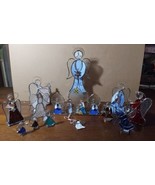 Stained Glass Metal 3D Angels Instrument Player Nativity 14pc Christmas ... - £122.69 GBP