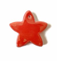 Clay Star Charm For Artisan Jewelry Making, Decorative Large Necklace Pe... - $8.99
