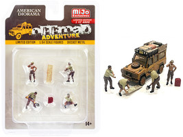 &quot;Off-Road Adventure&quot; 6 piece Diecast Set (4 Male Figurines and 2 Accessories) Li - £20.09 GBP