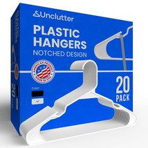 Clothes Hangers 20 Pack - Plastic Hangers 20 Pack - Clothes Hangers For ... - $37.99