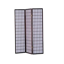 3-Panel Room Divider Asian Style Privacy Screen in Cherry Wood Finish - $3,461.13 MXN