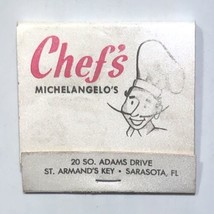 Chef’s Michelangelo Restaurant Sarasota Florida Dining Match Book Cover ... - £3.89 GBP