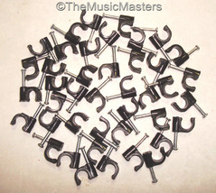 200X Black Coaxial Cable Nail Wall WIRE CLIPS RG59U Alarm Speaker Ethernet Phone - $11.30