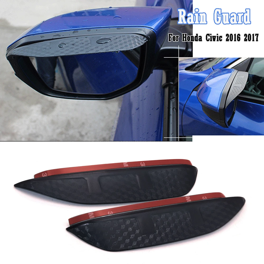 2x Rearview Mirror Rain Eyebrow Rain Cover Side Door Mirror Rain Guard Fit For   - £66.69 GBP