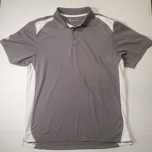 Under Armour Men&#39;s Grey White Heat Gear Loose S/S Polo Shirt - $14.84