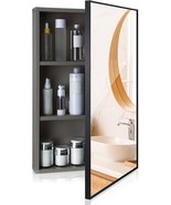 Mirrored Medicine Cabinets: Wall-Mounted Framed Recessed Medicine, 1 Pack). - $1,849.14 MXN
