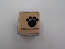 STAMPIN&#39; UP PAW PRINT STAMP 3/4 INCH SMALL ANIMAL FOOT PRINT 4 TOES 1994... - $5.99