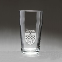 Rowan Irish Coat of Arms Pub Glasses - Set of 4 (Sand Etched) - $67.32