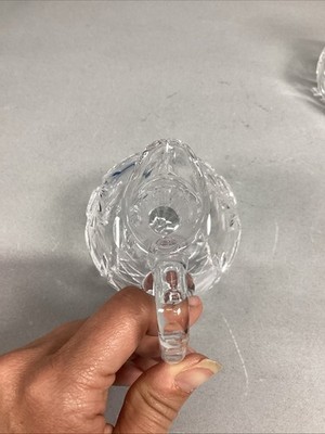 Set Of 2 Cut Glass Crystal Cruets Oil & Vinegar  W/ Stoppers Item image 6
