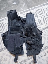 Military Tactical Vest with Gun Holster Police Assault Combat Assault Ge... - $27.14