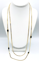Lot Of Two Vintage Gold Tone Layering Necklaces Napier Monet - $49.50