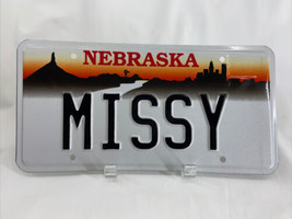 MISSY Vintage Vanity License Plate Nebraska Personalized Auto Man-Cave D... - £55.91 GBP