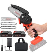 Mini Cordless Chainsaw Kit, Upgraded 6&quot; One-Hand Handheld Electric Portable - $51.99