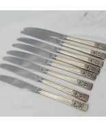 Oneida Community Coronation Dinner Knives Silverplate 9&quot; Lot of 8 - $25.47