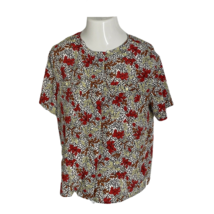 Worthington Essential Women&#39;s Classy Button-Up Shirt ~ Sz 14  ~ Short Sleeve  - £13.44 GBP