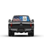 American &amp; Guatemala Flag Rear Window Perforated Graphic Decal Sticker T... - £40.09 GBP