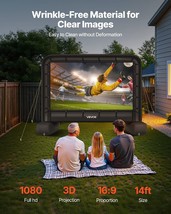 VEVOR 14 ft Inflatable Movie Screen 16:9 600D Movie Projection with Port... - $165.33 CAD