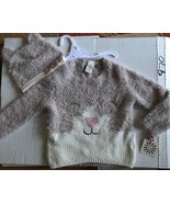 Childs Kitty Cat Sweater and Hat Set 2T 3T 4T 5T - £22.02 GBP