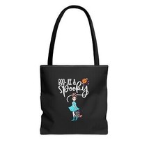 Spooky girl Spooky season Tote Bag Halloween trick or treat bag Unique R... - £21.18 GBP+