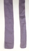 Vintage Etienne Aigner Square End Pastel Lavender Tie  51&quot; x 2.25&quot; Knit - £20.04 GBP
