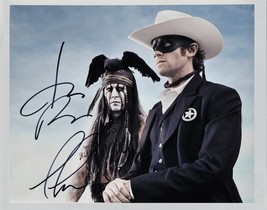 Johnny Depp &amp; Armie Hammer Cast Signed Photo X2 - The Lone Ranger w/COA - £191.01 GBP