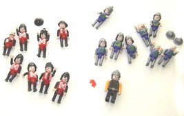 Playmobil  red and Blue Knights and Helments  34 piece set Vintage - £19.65 GBP