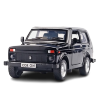Black 1:32 Lada Jeep Vintage Car Model Alloy Car Diecast Model Toys - $23.99