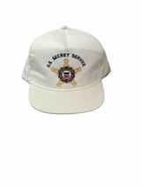 Vintage U.S. Secret Service White 5 Panel Rope Snapback Hat Made in USA - $25.00
