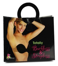 New Women&#39;s Totally Backless &amp; Strapless Adhesive Sides Bra Brassiere Black 7003 - £14.26 GBP