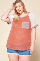 Color-blocked Sweater Knit Top - $24.55