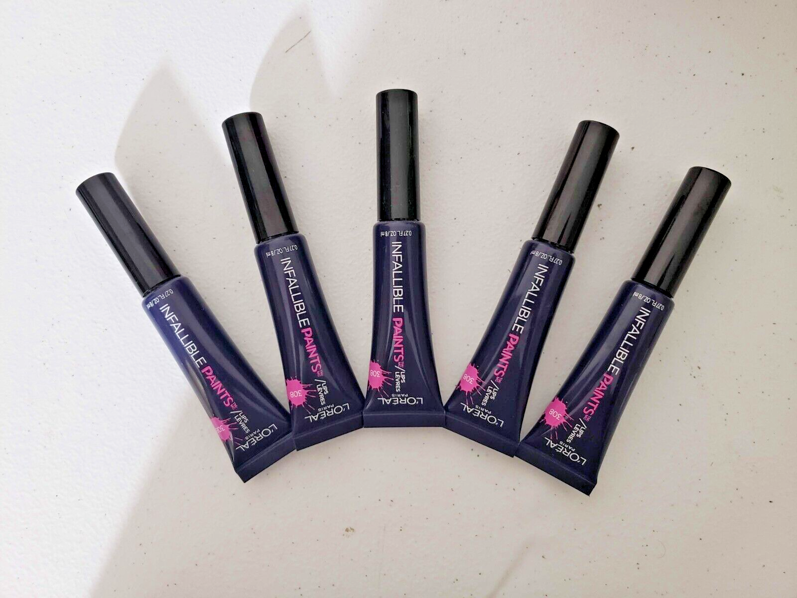 Primary image for L'Oreal Paris Infallible Lip Paints Liquid Lipstick 308 Navy Spy 0.27Oz Set Of 5