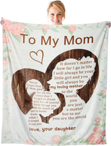 Mother&#39;s Day Gifts for Mom from Daughter Son, To My Mom Blanket Christmas Valent - £34.97 GBP