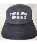 Vintage Snapback Trucker Rope Hat Black Thru-way Spring Mesh Cap - $217.00 MXN