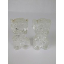 Vintage Clear Acrylic Mouse Salt and Pepper shakers set - £6.89 GBP