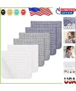Multi-Functional 6-Pack 20&#39;&#39;x10&#39;&#39; Cotton Burp Cloths - Perfect for Baby ... - $626.60 MXN