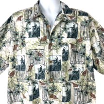 OP Sport Surfing Circa 1962 Skeg Fin History Hawaiian Shirt size XL Mens 50x31 - $28.86