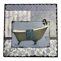 Plaid Mint Clawfoot Tub Wall Art – 2011 Bed Bath & Beyond Bathroom Decor, 3D Mix - €9,35 EUR