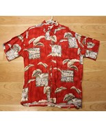 Moda Campia Moda Short Sleeve Hawaiian Shirt Palm Tree Martini Red Size ... - £7.52 GBP