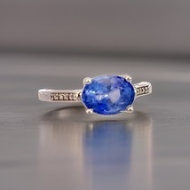 Natural Sapphire Diamond Ring 6.5 14k W Gold 2.36 TCW Certified $3,950 310592 - £1,266.01 GBP